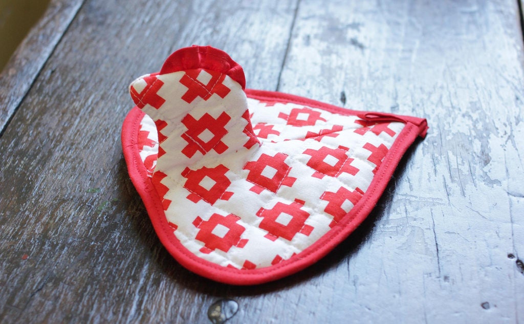 Chicken Potholder Pattern | Oven Mitt Pattern | Bowl Holder | Hot Pad ...