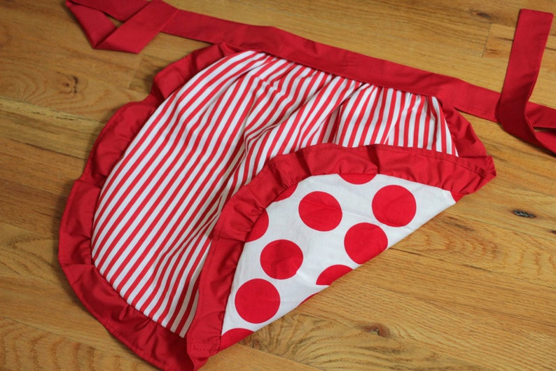 Ruffle half apron PDF sewing pattern reversible vintage Etsy