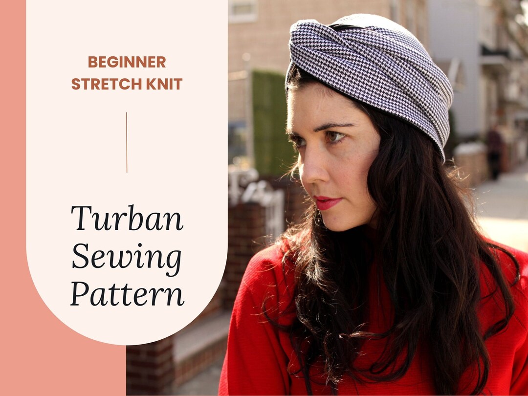 Turban Sewing Pattern With a Twisted Headband in a Vintage Style Full ...