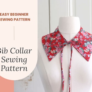 Bib Collar Pattern | Dickie Pattern | Oversized Collar Pattern | Cottagecore | Goth Pattern | Easy Sewing Pattern | Sailor Collar Pattern