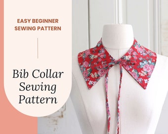 Bib Collar Pattern | Dickie Pattern | Oversized Collar Pattern | Cottagecore | Goth Pattern | Easy Sewing Pattern | Sailor Collar Pattern