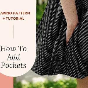 Pocket Sewing Pattern PDF, Add Pocket Beginner Sewing Pattern for Women, Sew Pocket Template Digital, Easy Sewing Project Quick DIY Tutorial