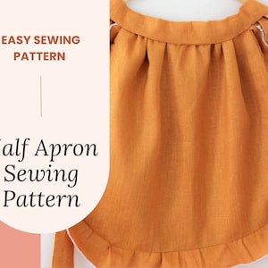 Ruffle Apron Pattern Cottagecore Sewing Pattern Vintage Half Apron Pattern Cosplay Sewing Pattern Reversible Apron Pattern for Women image 1