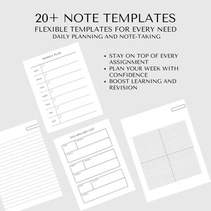 Digitaal notitieboek | GoodNotes-planner met hyperlink | 5 omslagen, 12 tabbladen, studienotities, weekplanner, stickers, pdf afbeelding 5