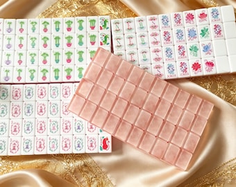 Pearl Pink Transparent Mahjong Set | Single Layer Acrylic 160 Tiles (American Style)