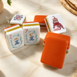 Amerikanisches Mahjong-Set aus Acryl, 160 Fliesen, Luxusdesign Bild 8