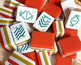 Amerikanisches Mahjong-Set aus Acryl, 160 Fliesen, Luxusdesign