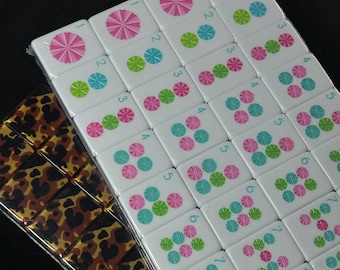 Benutzerdefinierte Leopard Print Acryl American Mahjong Set, 4 Schichten 160 Fliesen