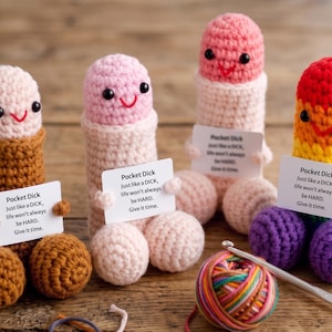 Funny Crochet Plush Toy, Handmade Silly Doll, Quirky Gag Gift, Unique Joke Gift for Friends, Funny Desk Decor, Novelty Handmade Gift