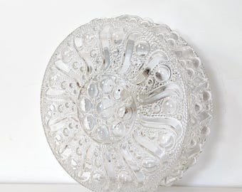 Vintage Bubble Glass Flush Mount Light / Mid Century Retro Lighting