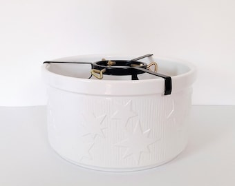 Vintage keramische witte kerstboomstandaard jaren 70