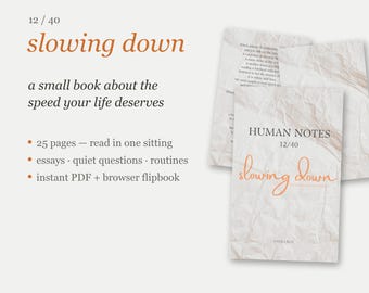 Human Notes: Essays over vertragen – Reflectief miniboekje, stille vragen (pdf-download)