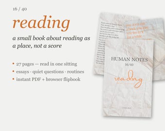 Miniboek PDF – Essays over lezen, stille vragen en routines (digitale download)