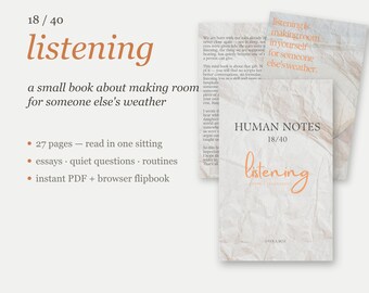 Mini-luisterboekje | Essays over mindful zelfzorg, stille vragen (digitale download, PDF)