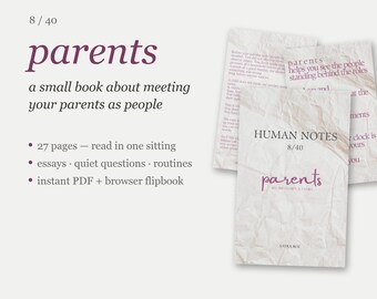 Mini-boekje voor ouders – Reflectieve essays, familierelaties (digitale download)
