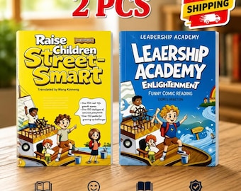 2PC Kids Educational Book Set | Raise Children Street-Smart & Leadership Academy Books