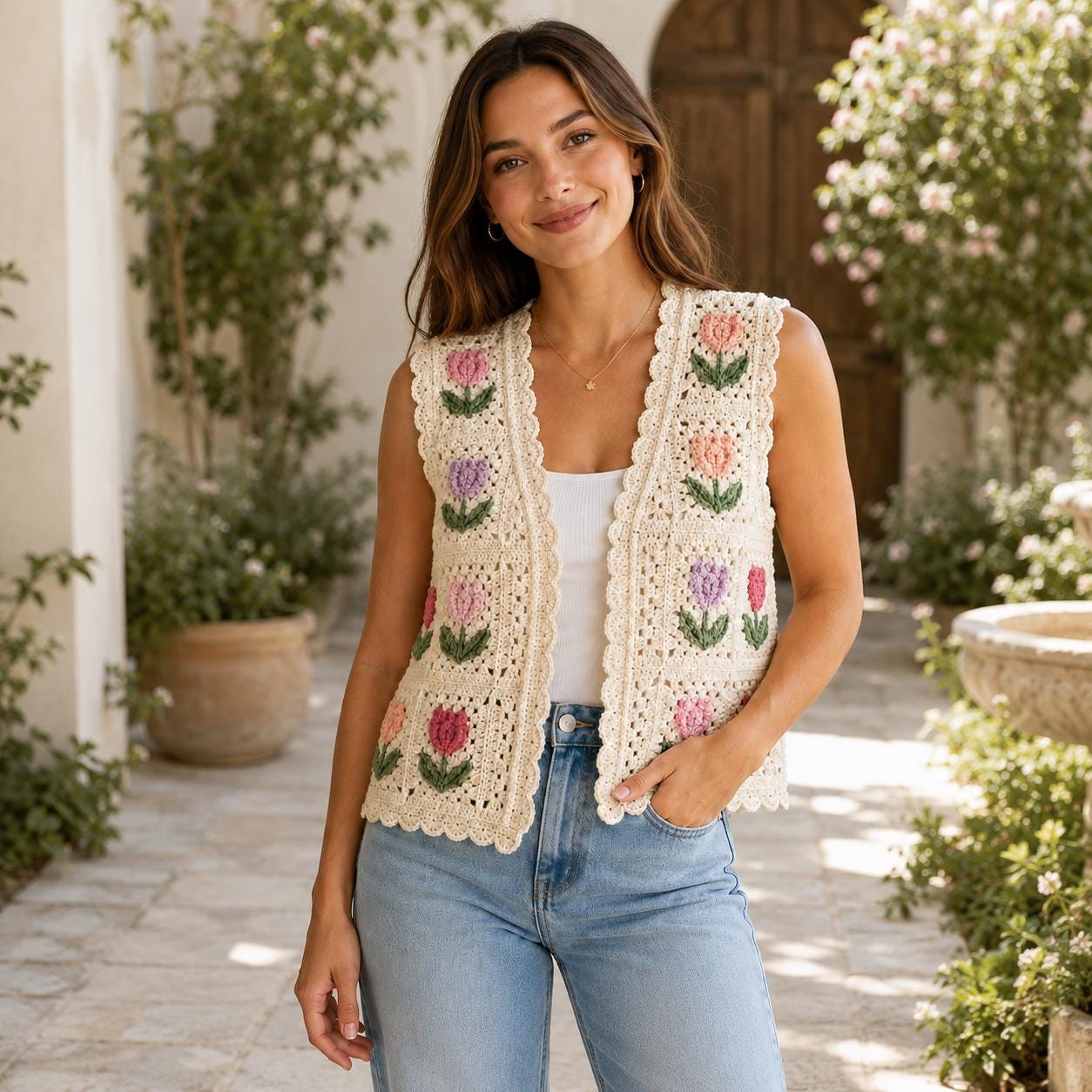 39 Granny Square Vest Crochet Patterns for Retro Layers, Boho Vests, and Handmade Gifts 25 Crochet Vest Vintage Tulip Granny Square