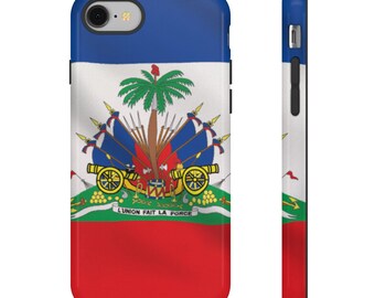 Haiti-Flagge iPhone Fall | Zweilagige Schutzhülle für Handy
