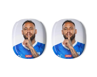 Funda para AirPods Max con ilustración de cara en silencio / Estilo retrato de celebridad