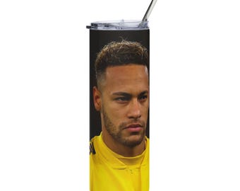 Vaso térmico con retrato de jugador de fútbol / Vaso de viaje de acero inoxidable de 591 ml (20 oz)