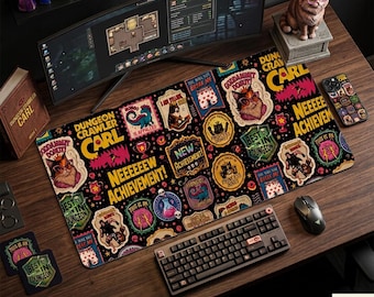 Dungeon Crawler Carl Desk Mat, Princess Donut Mouse Pad, LitRPG Gaming Desk Pad, Book Lover Gamer Gift