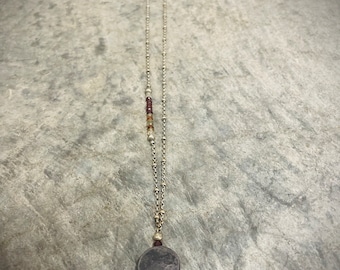 Tunduru Sapphire and Steel Necklace