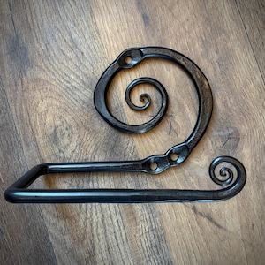 Scrolled Toilet Paper Holder Slate Black