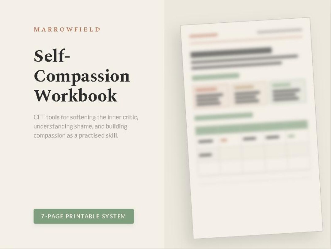 Cft Worksheet.pdf Self-compassion Workbook | CFT Worksheet | Inner Critic & Shame ...