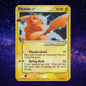 Pikachu Gold Star | 2006 Holon Phantoms 104/110 | Proxy Pokemon Card