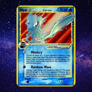 Mew Gold Star | 2006 EX Dragon Frontiers 101/101| Proxy Pokemon Card