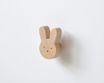 Bouton de tiroir pour commode lapin pour enfants, poignée pour chambre de bébé lapin