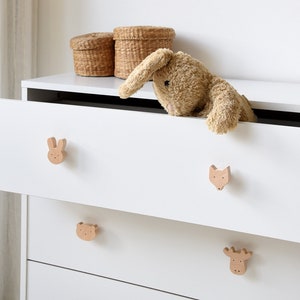 Dressoirknoppen dieren, decoratieve ladegrepen voor kinderkamer: bos, safari, dierentuin - 1 st