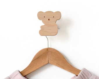 Koala Wall Hook - Australian Animals Nursery Decor, Wooden Hanger Wall Organizer