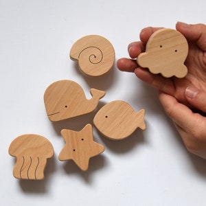 Ocean Nursery Knobs - Sea Animal Dresser Drawer Pulls for Kids Room - Whale, Octopus, Jellyfish, Star, Fish, Shell - 1pcs