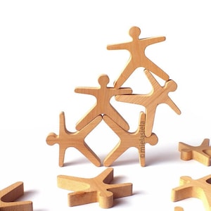 Balansbordspel stapelen ACROBATS® by Mielasiela - Houten puzzel Acrobat-toren
