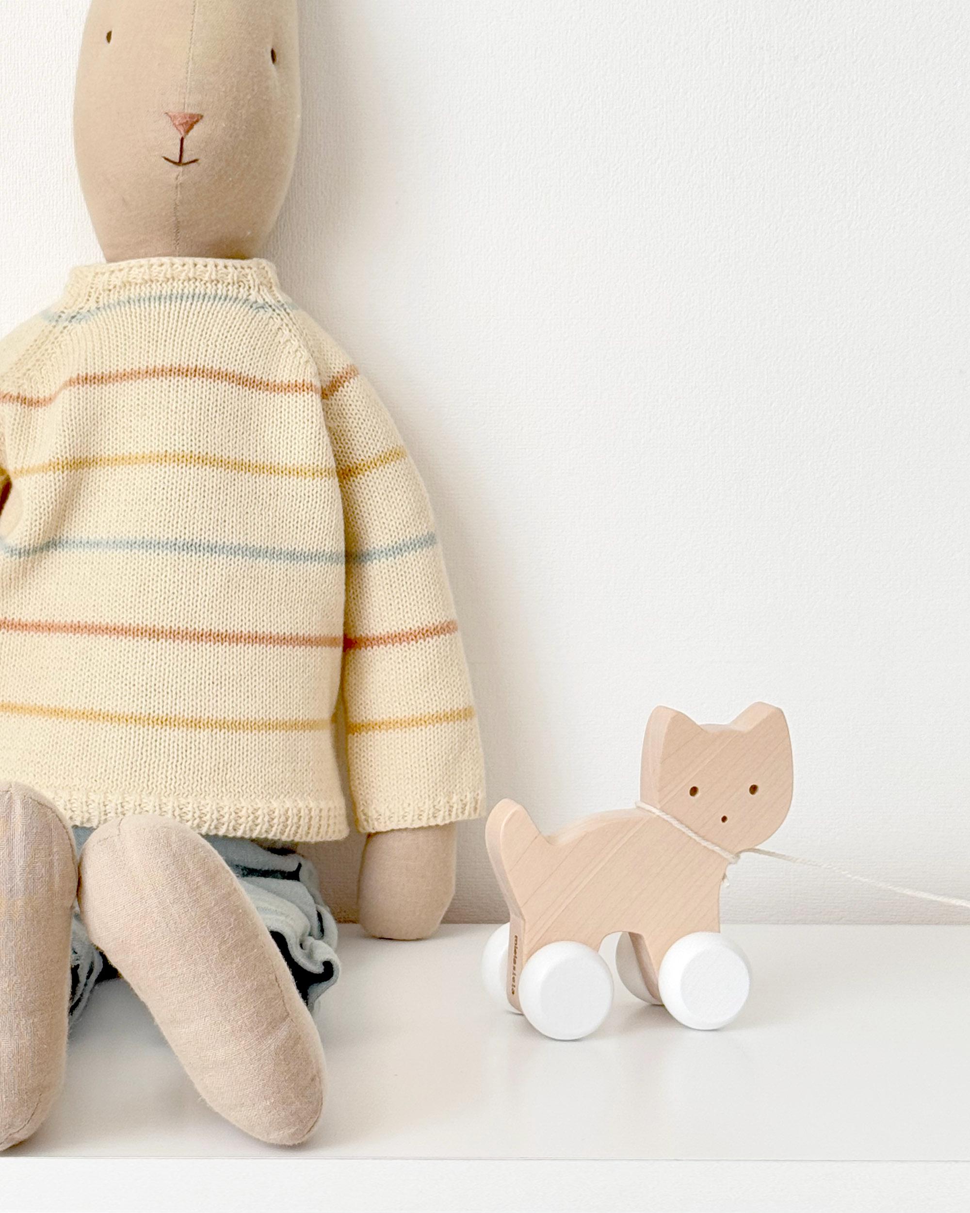 Chat à Tirer En Bois WoodyWood – Jouet De Motricité Pour Bébé Dès 12 Mois