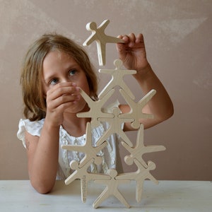 Wooden Stacking and Balancing Game Balance Stacking Toy ACROBATS® by Mielasiela image 2