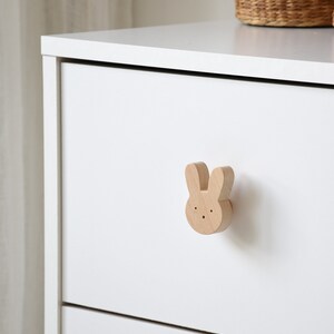Wooden drawer knob Bunny
