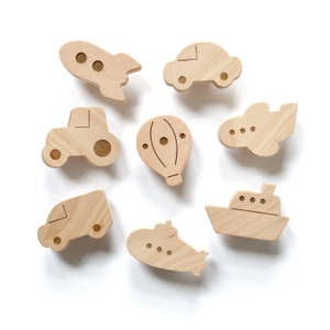 Transport Theme wooden wall hooks