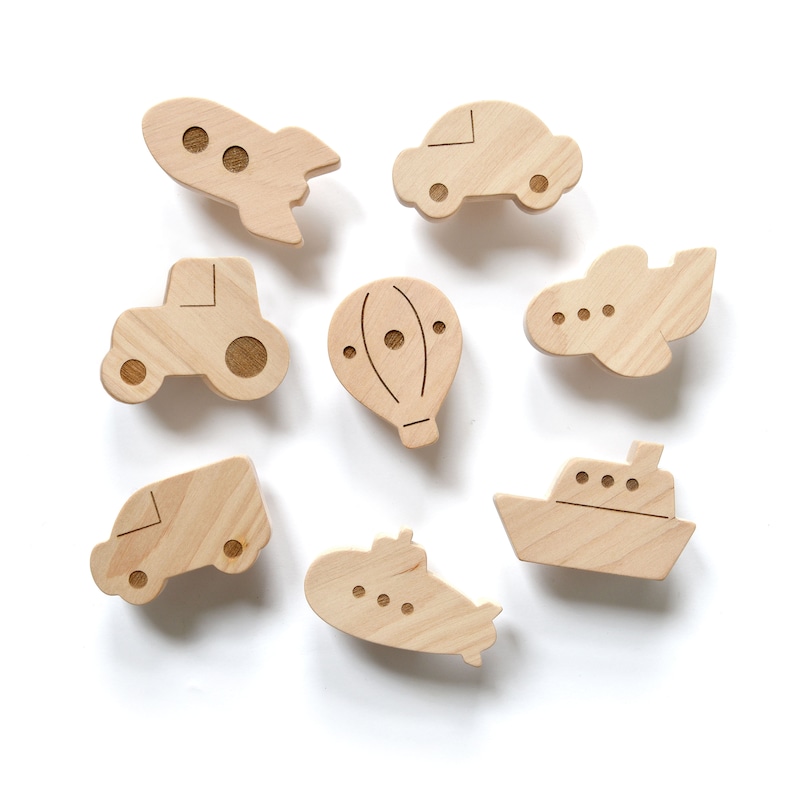 Transport Theme wooden wall hooks