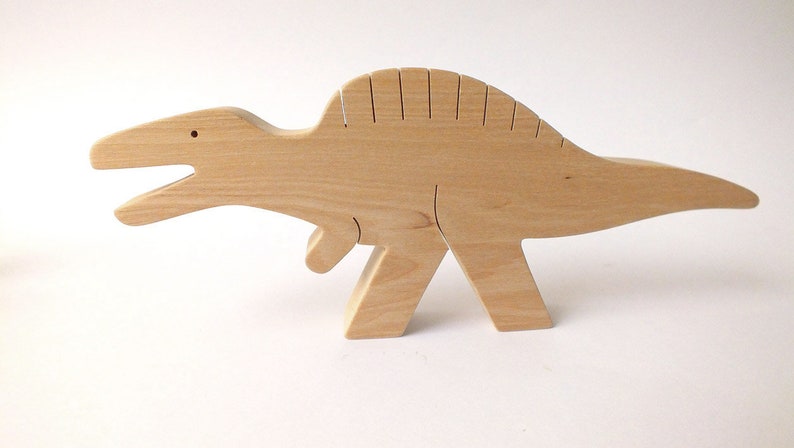 Wooden Dinosaur Toy, ANY 1 Figurine Natural, Educational, Montessori, Preschool Toy, dinosaur figurine Spinosaurus