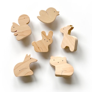 Knoppen voor kinderkamerkast Bosdieren - ladegrepen voor kinderen Woodland - 1st