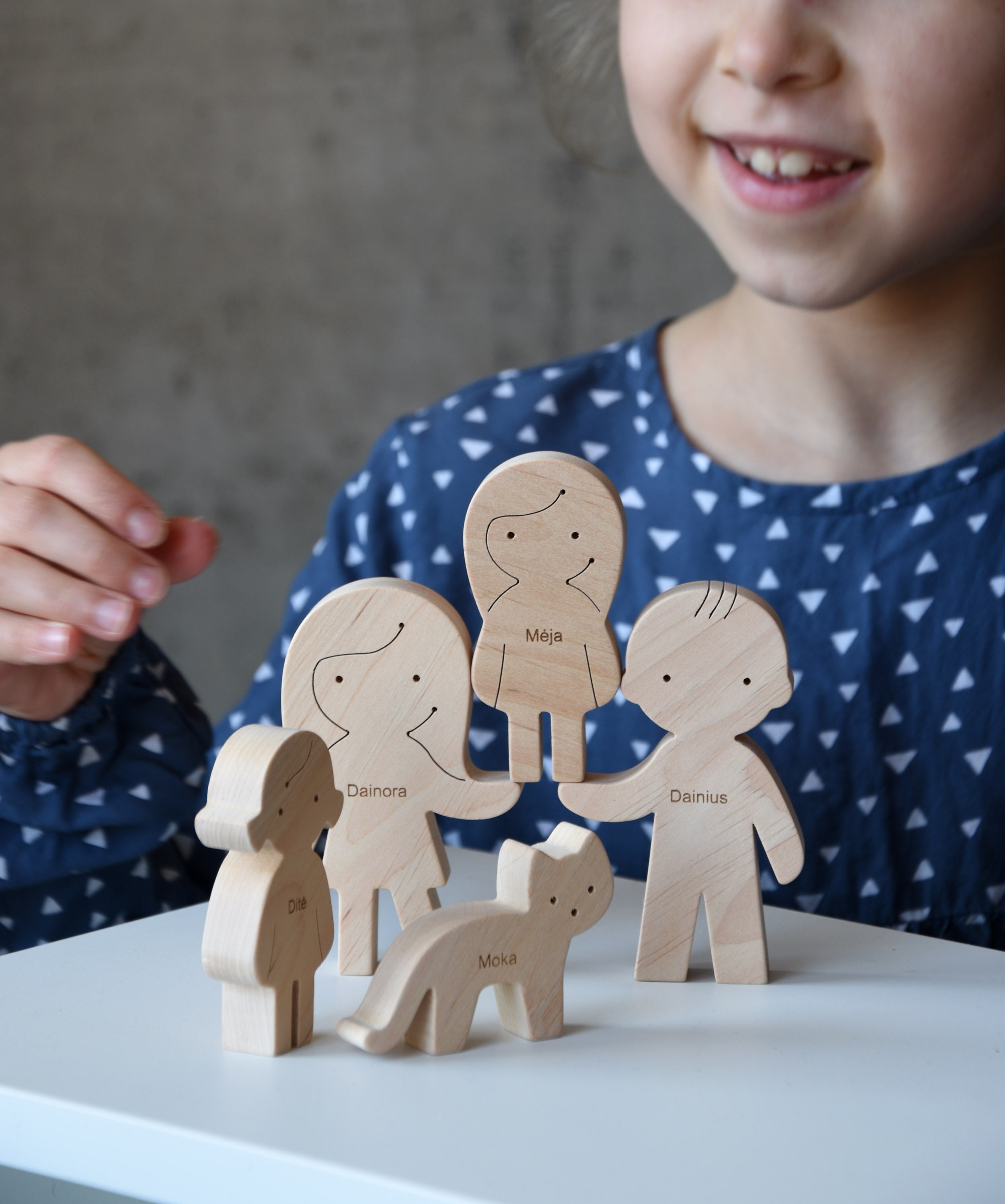 Personalized Wooden Family Figures Family Gift Etsy