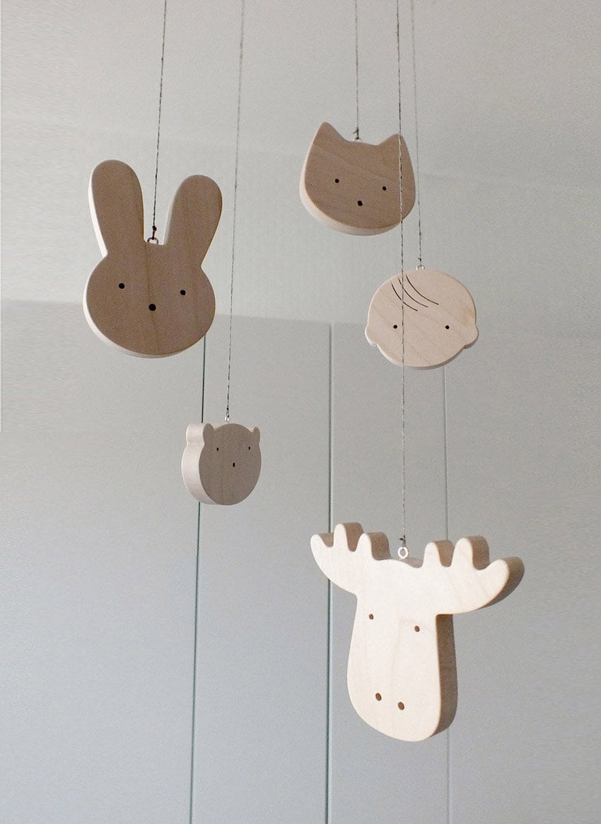 Éléments de Décoration Chambre d'enfant en Bois - Bricolage Bébé Mobile ou Guirlande Décoration Mura