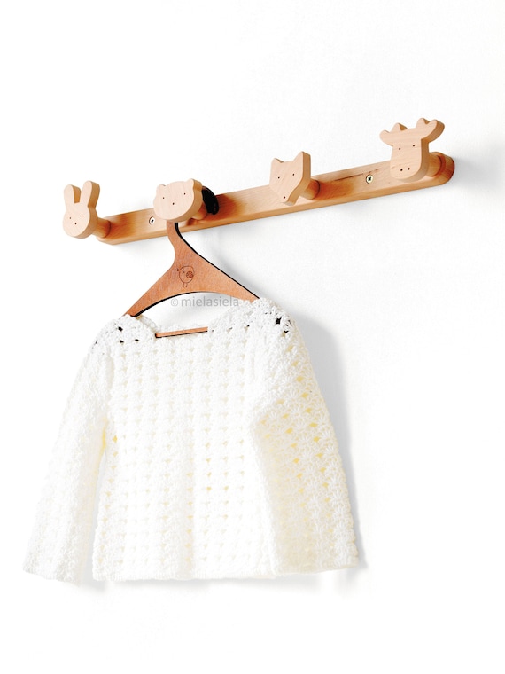 Nursery Wall Hook Rack Woodland Kids Coat Hooks Animals Wooden Hanger Nursery Decor Etsy