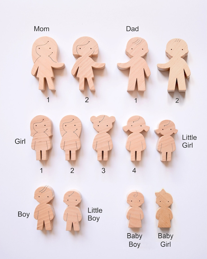 wooden family figures