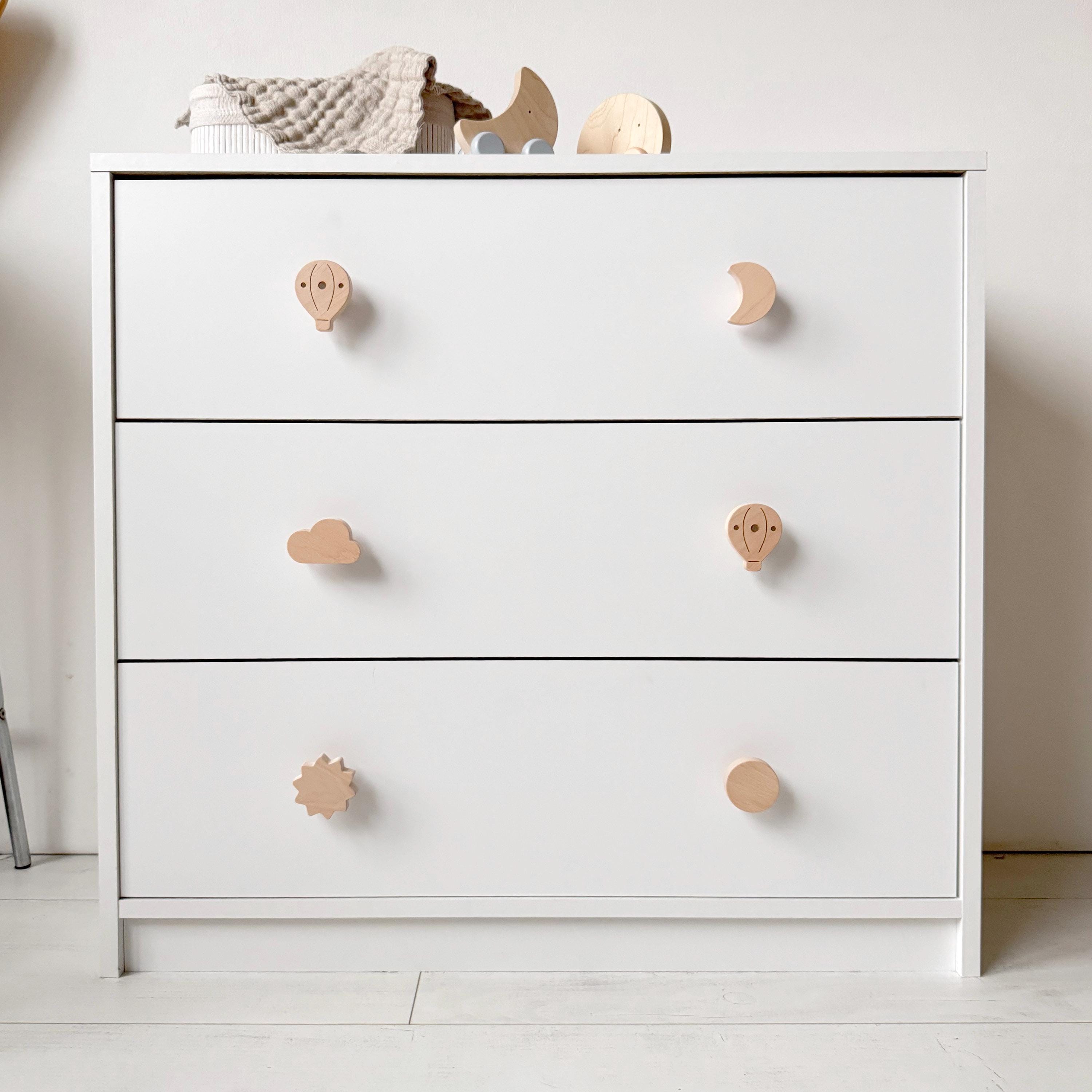 Nursery Dresser Knobs, Cloud and Sky Decor, Baby Room Drawer Pulls, Hot Air  Balloon and Stars - Etsy