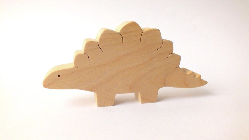 wooden toy Stegosaurus