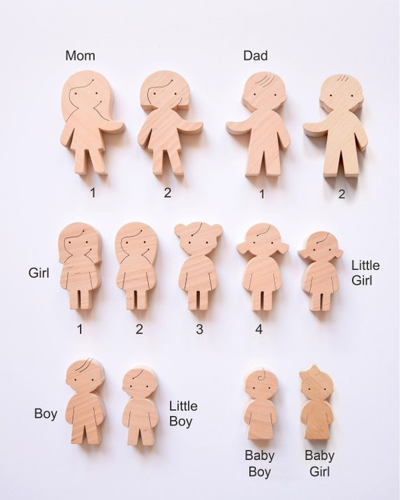 wooden people figures