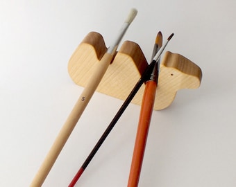 Wooden Calligraphy Pen and Paintbrush Rest - Camel